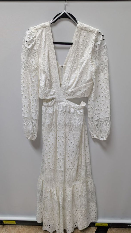 Gianni Bini White Raelynn Embroidered Maxi Dress