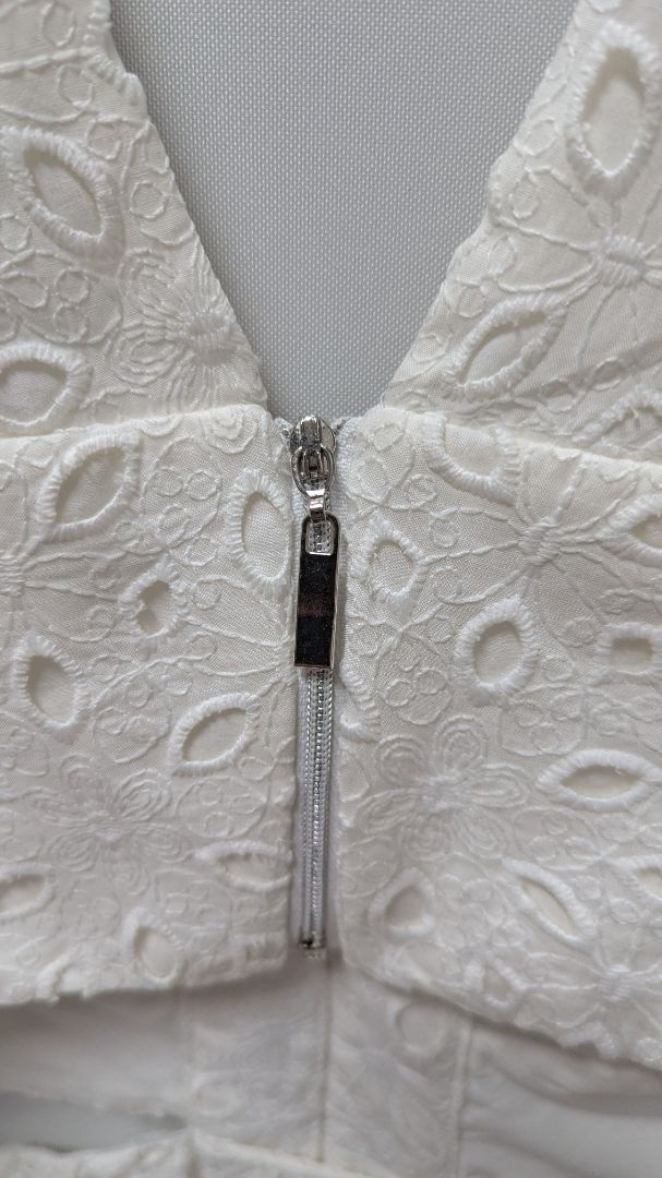 Gianni Bini White Raelynn Embroidered Maxi Dress