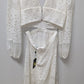 Gianni Bini White Raelynn Embroidered Maxi Dress