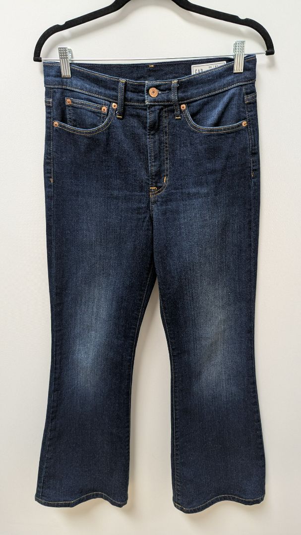 GAP Dark Wash '70s Flare High-Rise Jeans