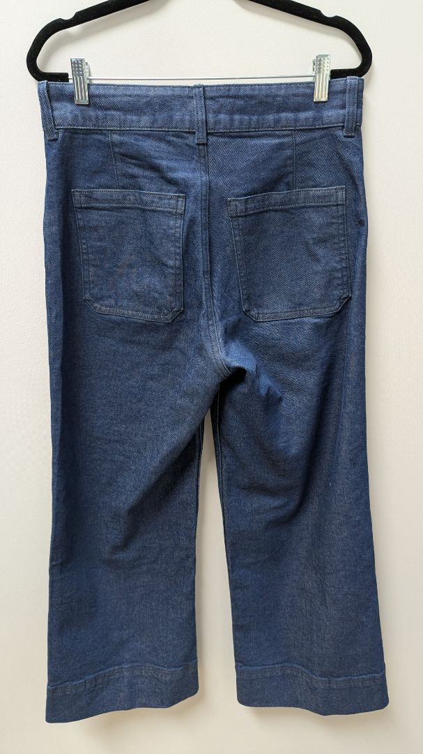 H&M Dark Wash High-Rise Seamed Trouser Jeans