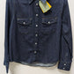 H&M Dark Wash Button-Down Denim Shirt
