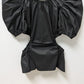 ASTR Black Puff Sleeve Cut Out Waist Blouse