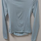 Divided H&M Light Blue Knot Neckline Ruched Blouse