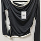 Princess Polly Black/White Fake Smile Long Sleeve Blouse
