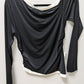 Princess Polly Black/White Fake Smile Long Sleeve Blouse