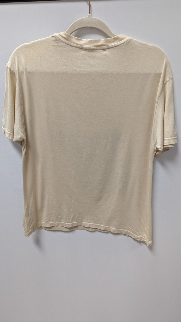 DAYDREAMER for Free People Tan Furry Leopard Tongue Tee