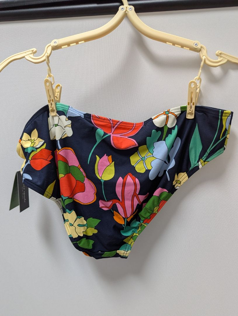 Kate Spade Blue Blazer Bandeau Bikini Swimsuit Set