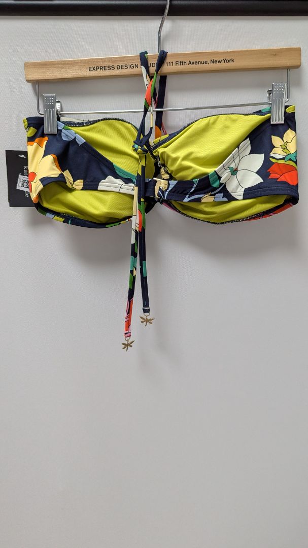Kate Spade Blue Blazer Bandeau Bikini Swimsuit Set