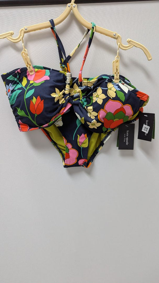 Kate Spade Blue Blazer Bandeau Bikini Swimsuit Set
