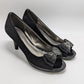 Karen Scott Black Bella Rhinestone Bow Heels