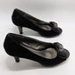 Karen Scott Black Bella Rhinestone Bow Heels