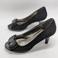 Karen Scott Black Bella Rhinestone Bow Heels