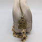 BCBGMAXAZRIA Cream/Gold Quilted Camera Bag Handbag