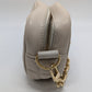 BCBGMAXAZRIA Cream/Gold Quilted Camera Bag Handbag