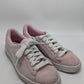 Puma Pink/White Suede Lace-Up Sneakers