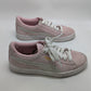 Puma Pink/White Suede Lace-Up Sneakers