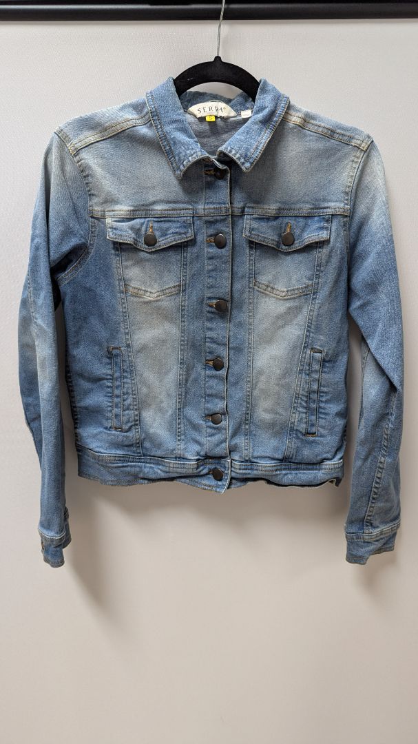 SERRA Light Wash Button-Down Denim Jacket