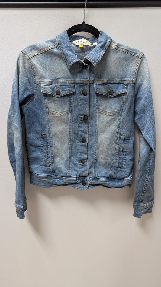 SERRA Light Wash Button-Down Denim Jacket