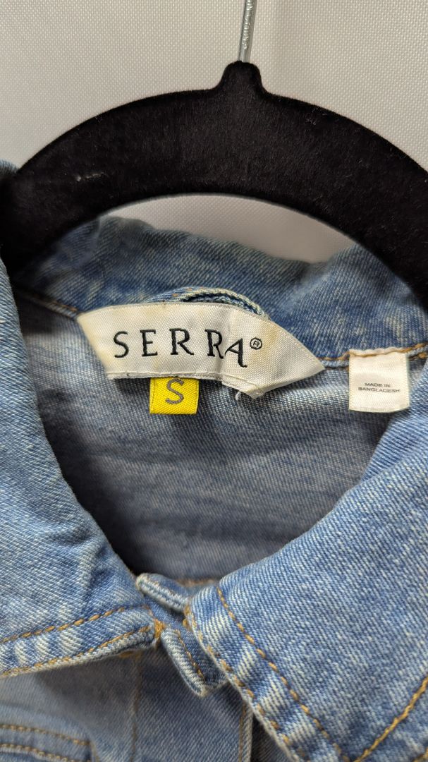 SERRA Light Wash Button-Down Denim Jacket