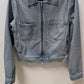 Zara RHUIGI Medium Wash Zippered Denim Jacket