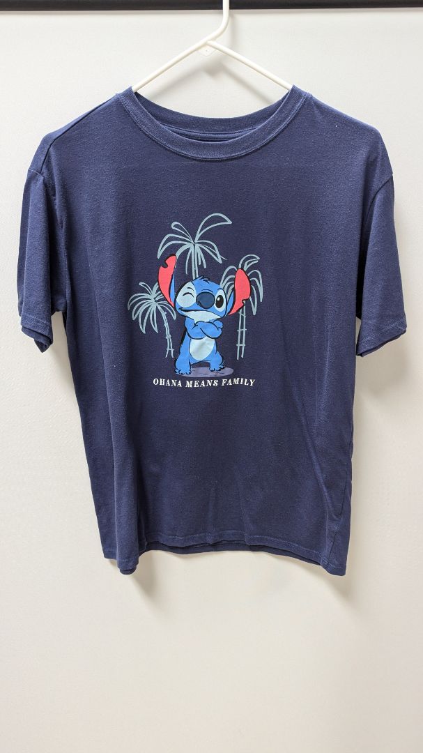 Disney Navy Stitch "Ohana" Graphic Tee