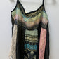 Black Multicolor Handkerchief Tank Blouse