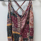American Eagle Outfitters Burgundy Patchwork Tank Top