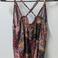American Eagle Outfitters Burgundy Patchwork Tank Top