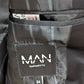 MAN boohooMAN Black Houndstooth Textured Blazer