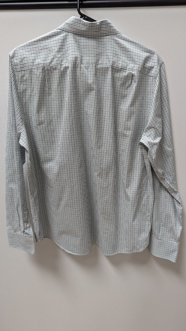 NAUTICA Men's Light Blue Classic Fit Plaid Button-Down Shirt
