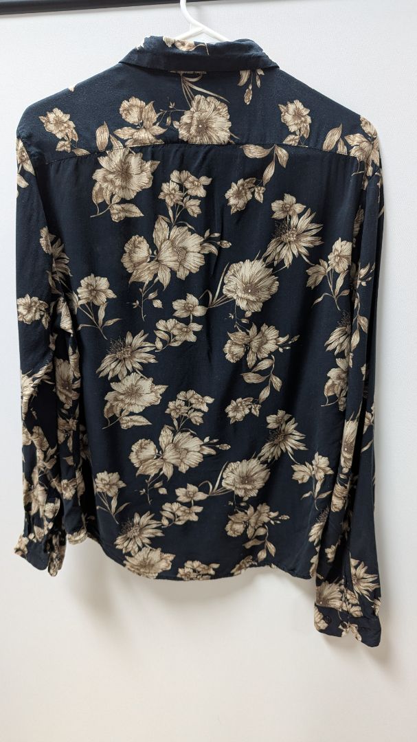 Denim & Flower Ricky Singh Men's Black/Tan Floral Shirt