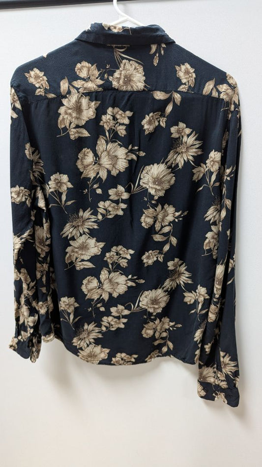 Denim & Flower Ricky Singh Men's Black/Tan Floral Shirt
