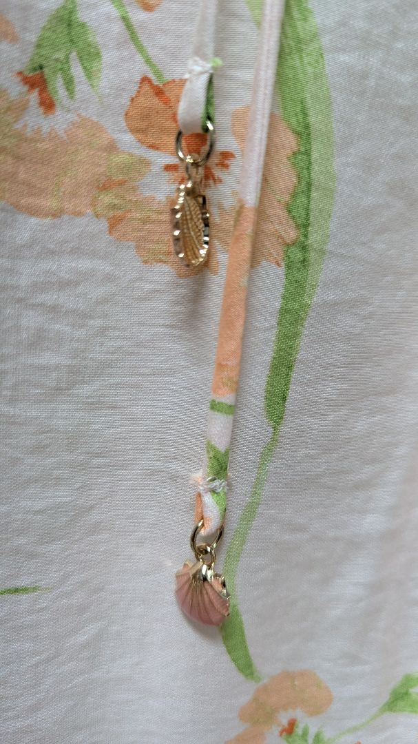 H&M Pink/Green Floral Printed Maxi Dress