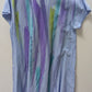 Blue/Purple Paint Splatter Dye Print Casual Dress