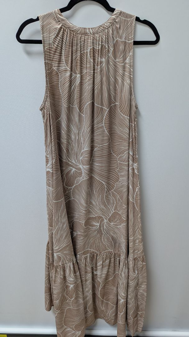 Prologue Light Brown/White Printed Maxi Dress