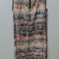 DKNY Red/White/Blue Layered Sheer Maxi Dress