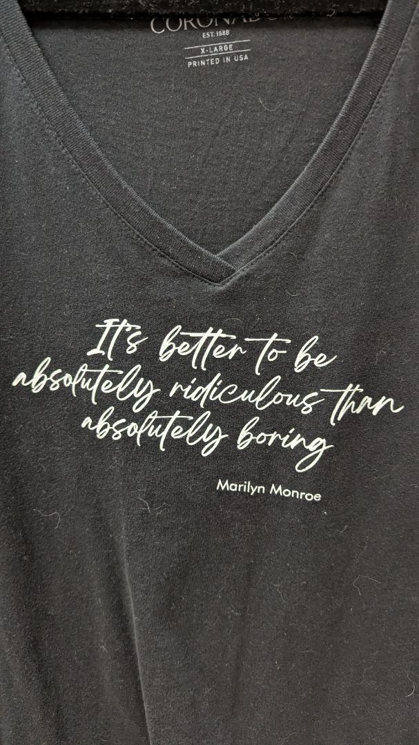 Hotel Del Coronado Black V-Neck Marilyn Monroe Graphic Tee