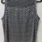 Lucky Brand Navy/Cream Printed Sleeveless Blouse