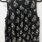 Lucky Brand Black/Cream Floral Sleeveless Peasant Blouse