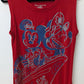 Disney Red Sleeveless Split-Back Graphic Tank