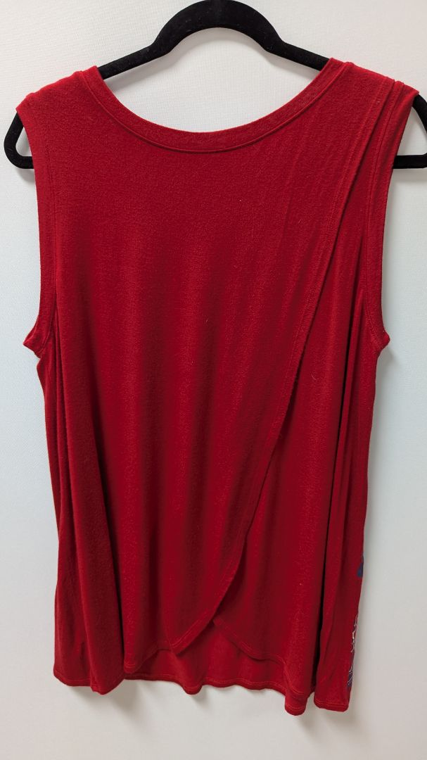 Disney Red Sleeveless Split-Back Graphic Tank
