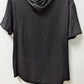 Bertie Clothing Black Short Sleeve Zippered Hoodie