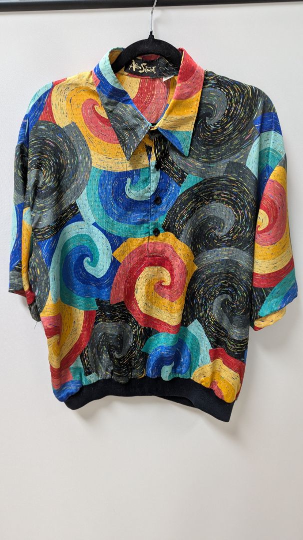 Alan Stuart Multicolor Abstract Swirl Button-Down Shirt