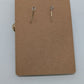 Vintage Gold-Tone Turquoise Stone Chips Dangle Fish Hook Earrings