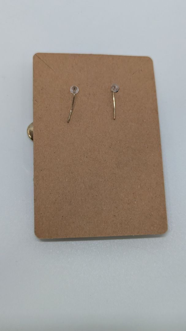 Vintage Gold-Tone Turquoise Stone Chips Dangle Fish Hook Earrings