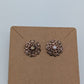 Rose Gold Heart Cutout Stud Earrings