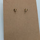 Vintage Gold-Tone Thin Stud Back Hoop Earrings