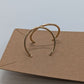 Vintage Gold-Tone Thin Stud Back Hoop Earrings