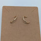 Vintage Gold-Tone Mini Hoop Stud Earrings